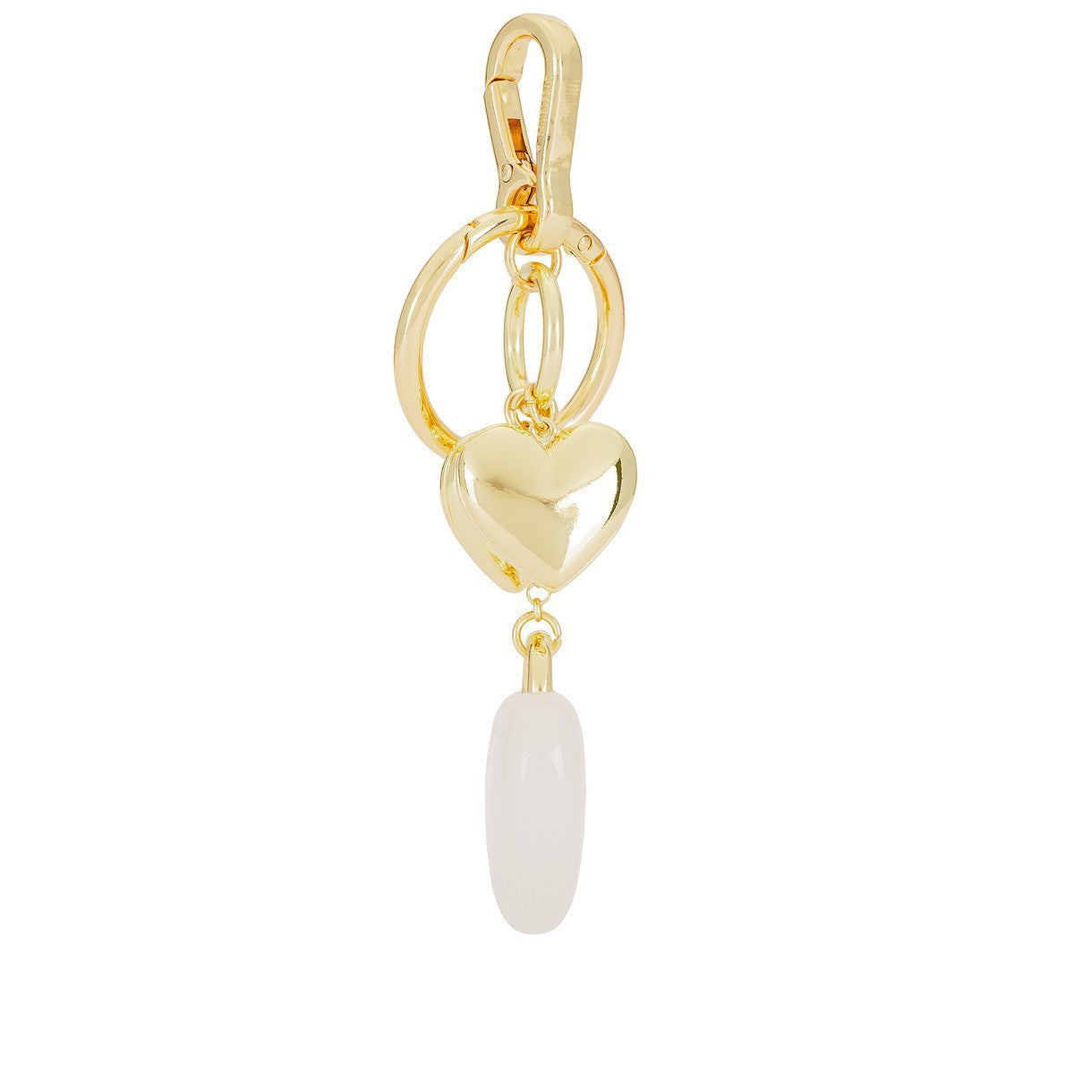 18K Gold Plated Zinc Alloy Heart Floral Charm Bar for Women