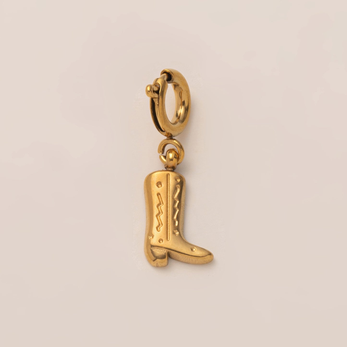Vintage 18K Gold Plated Titanium Steel Heart Geometric Pendant Necklace with Cable Chain for Unisex DIY Charm Bar