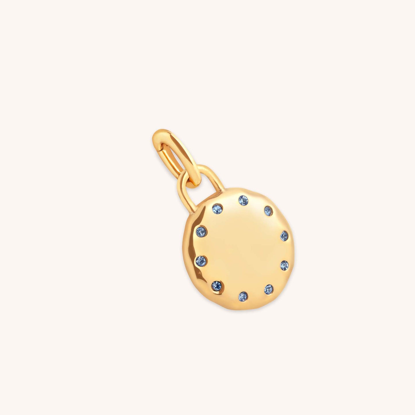 Vintage Square Moon Stainless Steel PVD Gold Plated Pendant Charm Bar with Cable Chain