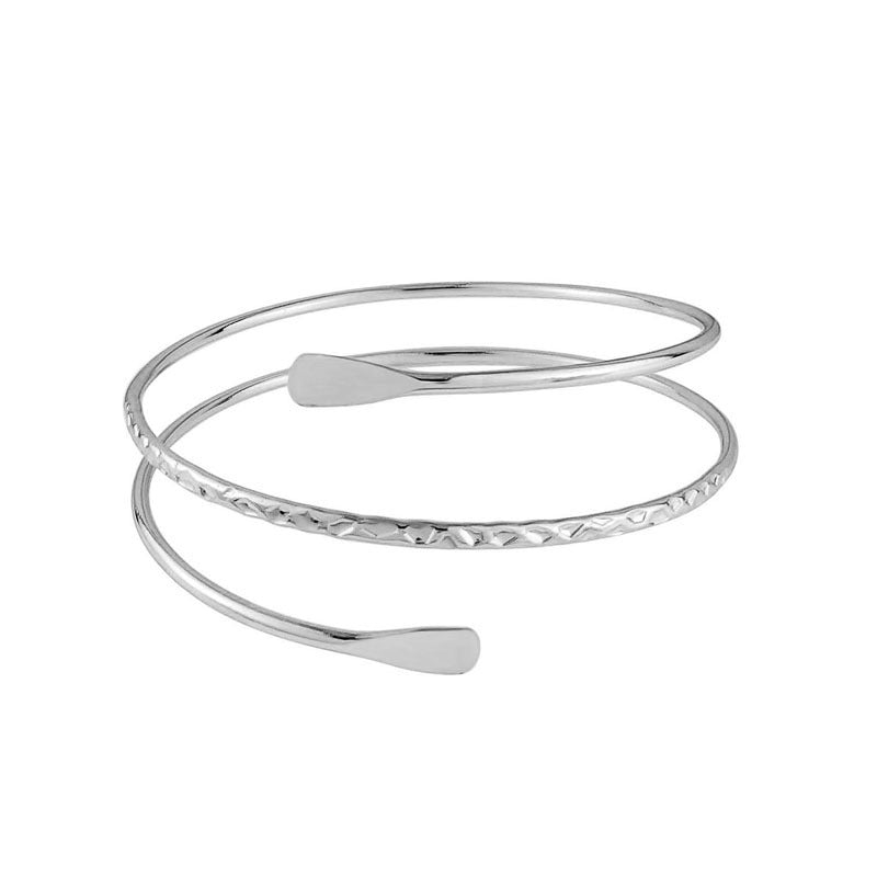 Exaggerated Geometric Leaf Metal Arm Cuff Set Plated Bracelet Jewelry for Women