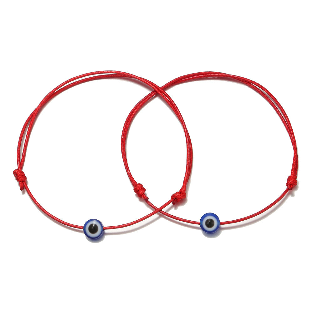 Plated Geometric Round Braided Friendship Bracelet Set for Unisex