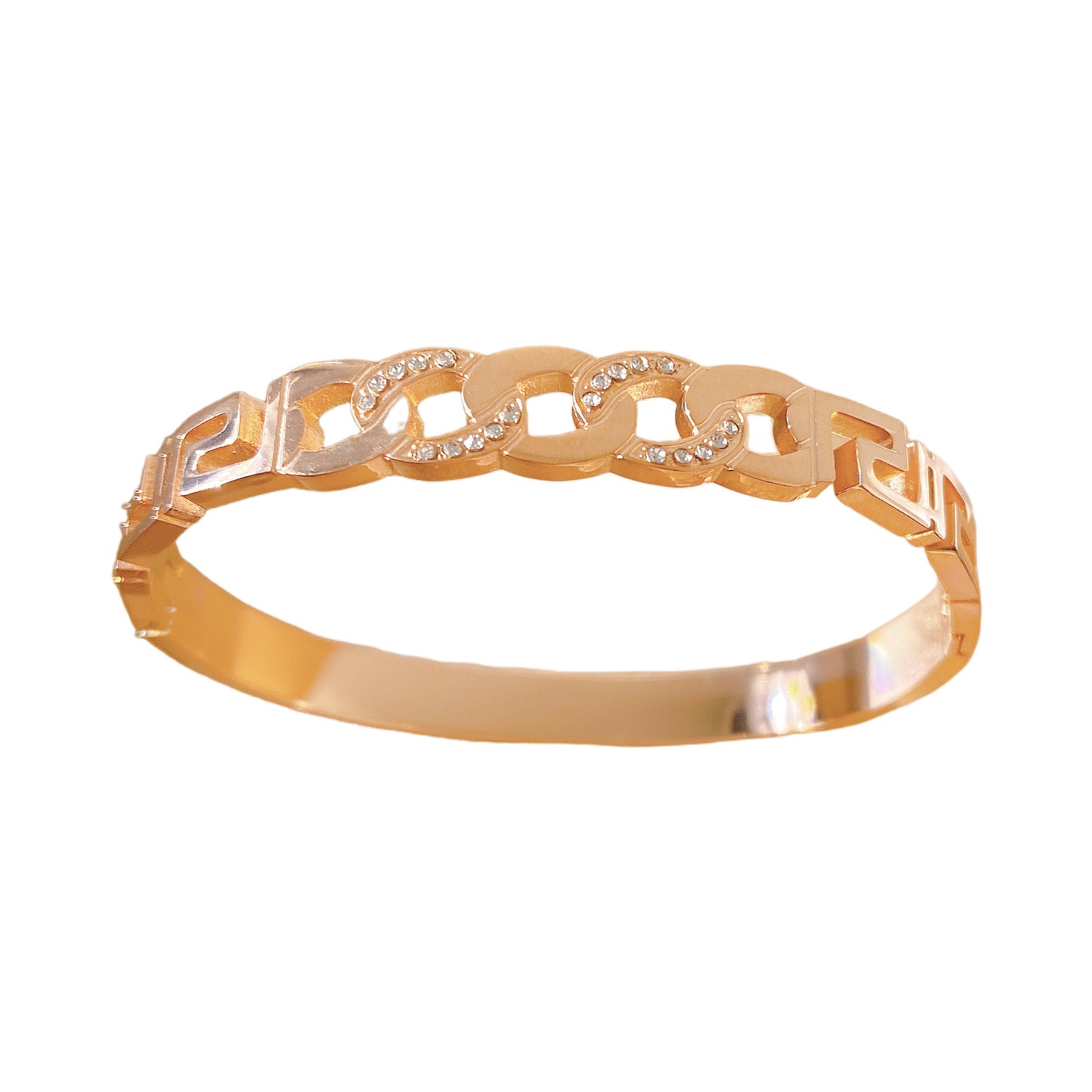 Vintage Greek Key Knot Plated Titanium Steel Bracelet