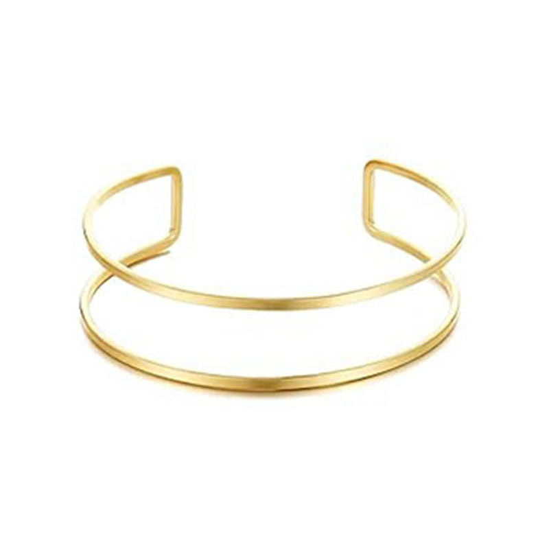 Punk Minimalist Moon Geometric Plated Alloy Arm Cuff for Women
