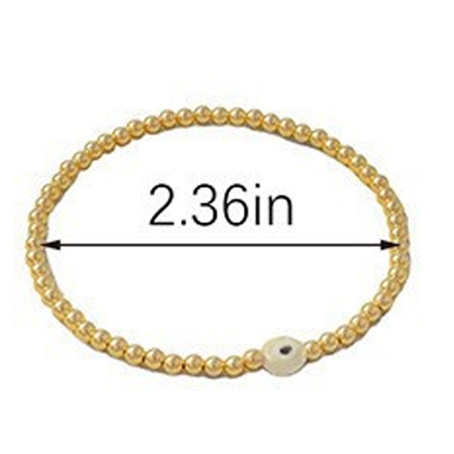 Bohemian Geometric Evil Eye Hematite Plated Bracelet Set for Women