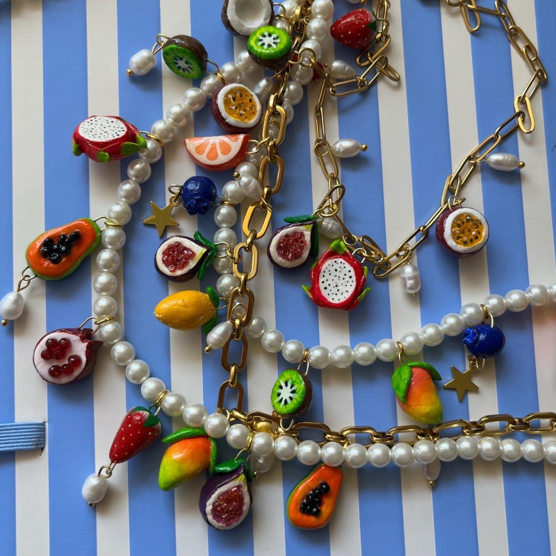 Sweet Fruit Stainless Steel PVD Plated Pendant