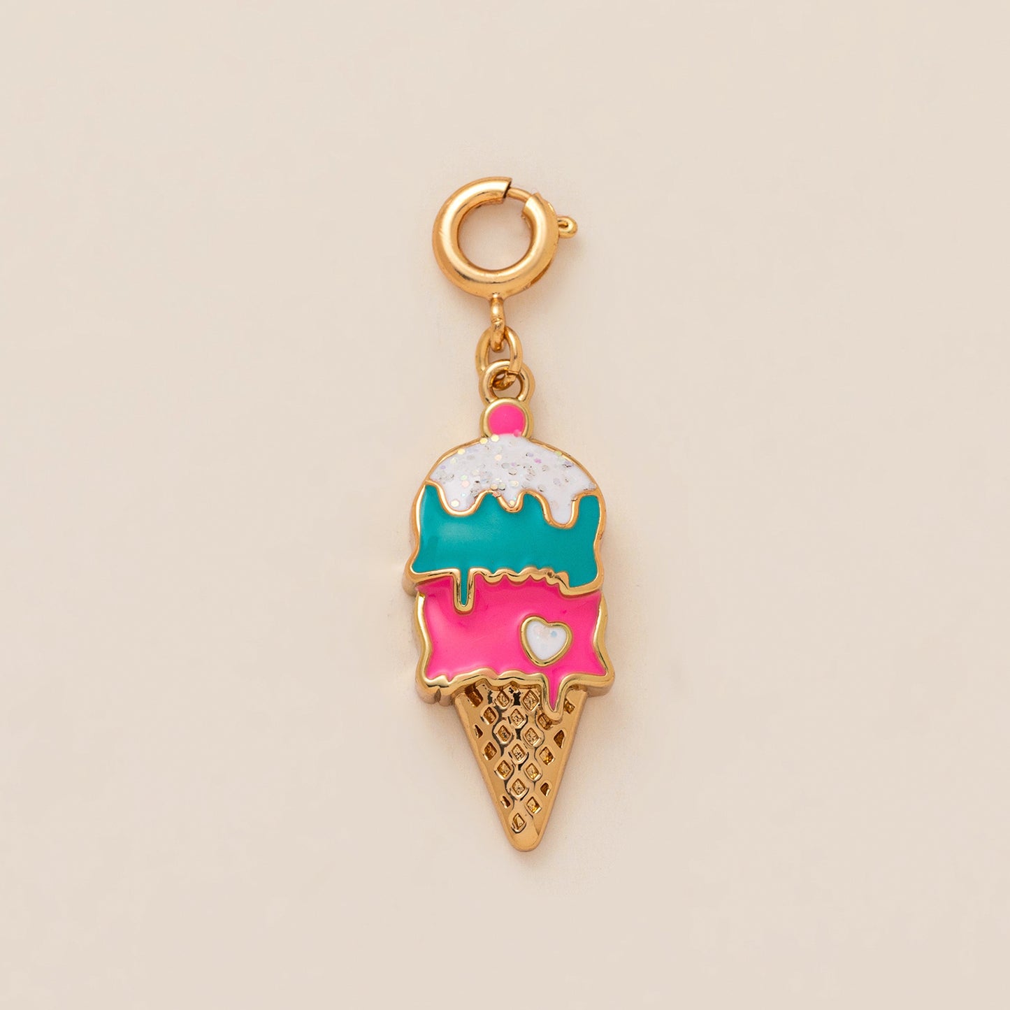 Vintage Geometric Brass Plated Charm Bar