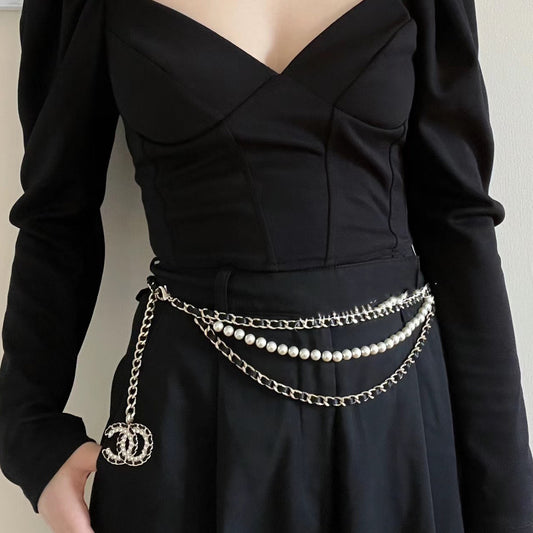Sweet Luxury Gold Plated Brass Letter Pearl Necklace for Women