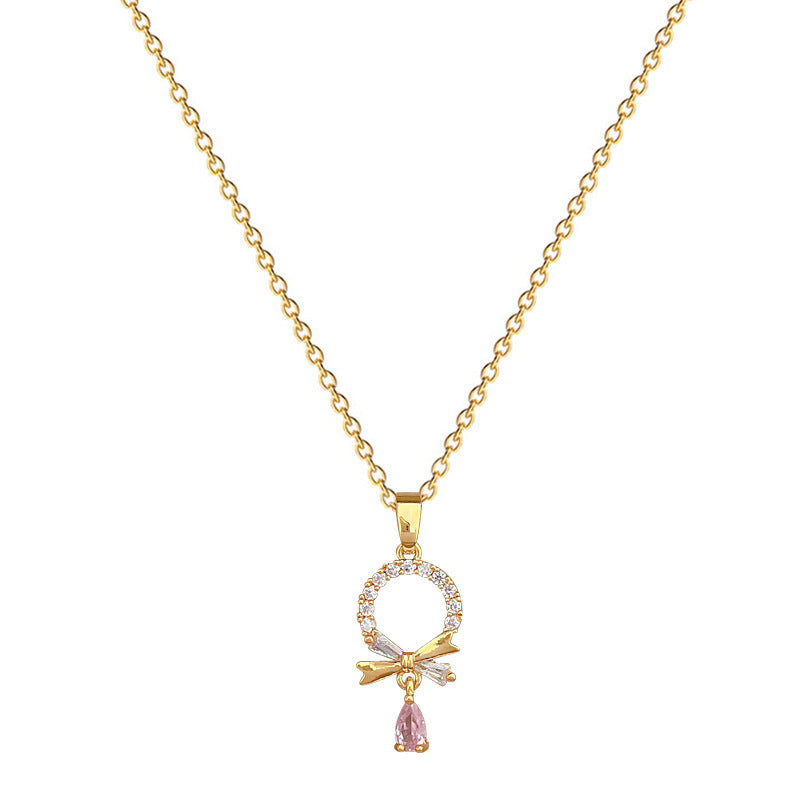 Luxury Titanium Steel Geometric Round Hoop and Teardrop Necklace and Earrings Set for Women Formal Events
