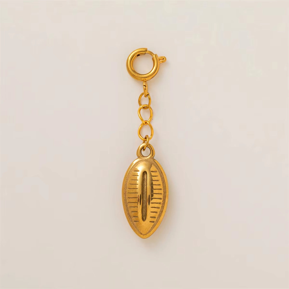 Vintage 18K Gold Plated Stainless Steel Pendant Charm Bar for Women