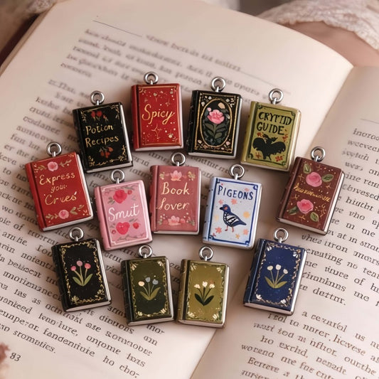 Minimalist Geometric Colorful Magic Book Plated Stainless Steel Pendant