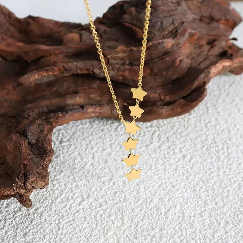 Minimalist Sweet Star Titanium Steel Plated Necklace for Women