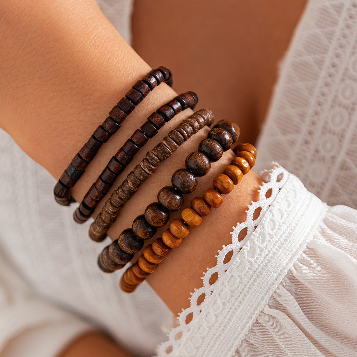 Vintage Geometric Alloy Plated Bracelet Set