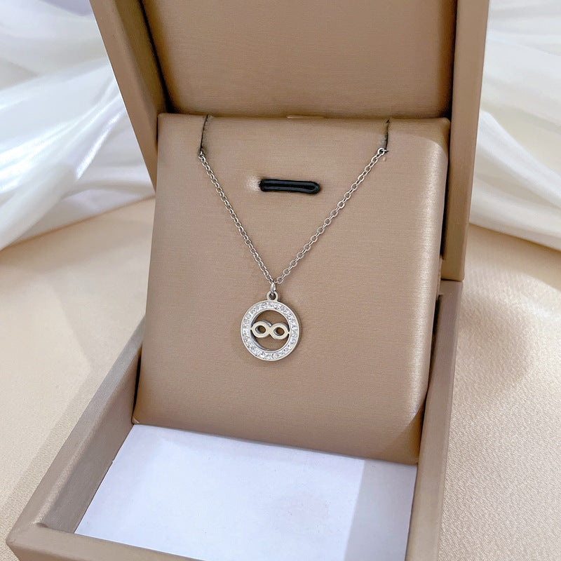 Collana in acciaio al titanio geometrica minimalista per unisex con catena irregolare