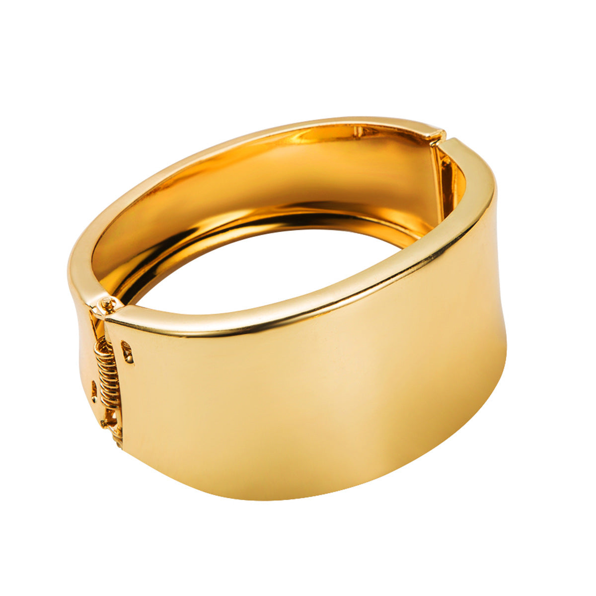 Bracciale a molla in ferro galvanizzato minimalista geometrico da donna