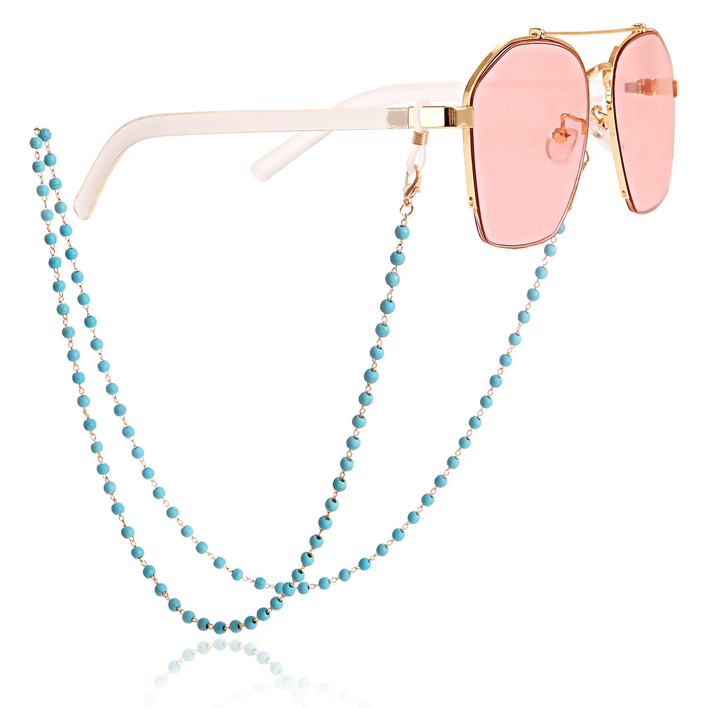 Heart Alloy Glasses Chain Mask Holder Anti-slip Accessory