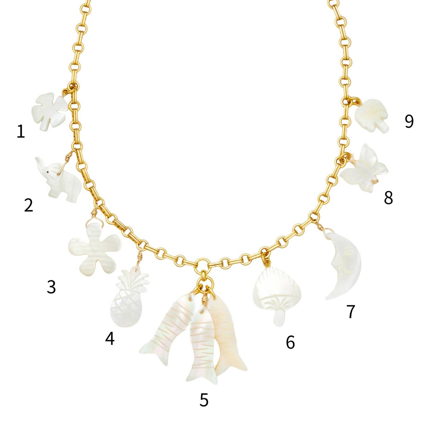 Elegant 18K Gold Plated Stainless Steel Floral Geometric Charm Bar with Cable Chain