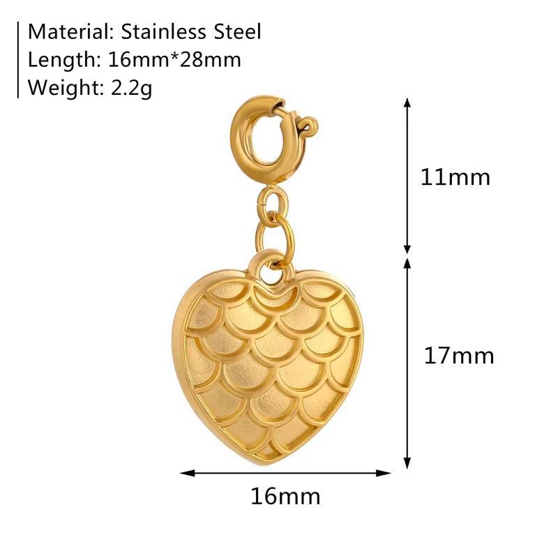 Elegant 18K Gold Plated Stainless Steel PVD DIY Charm Bar Pendant for Women