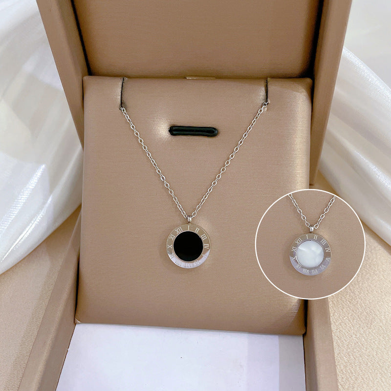 Minimalist Plated Titanium Steel Geometric Necklace for Unisex