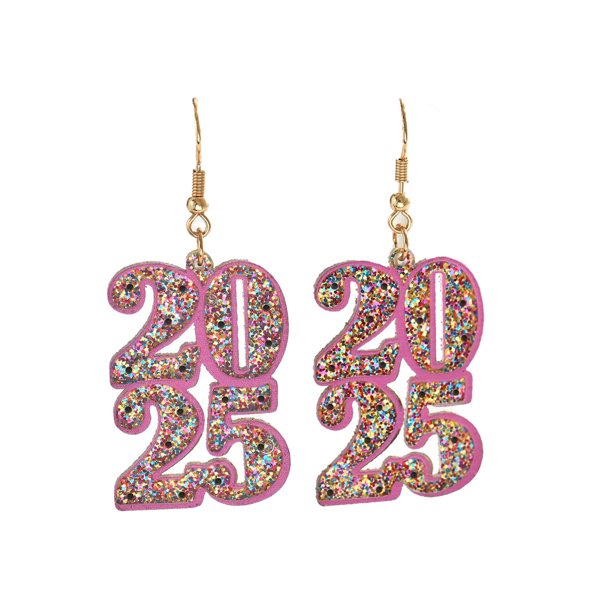 Pendientes minimalistas con diseño de número para mujer con acabado esmaltado en cobre y acero inoxidable