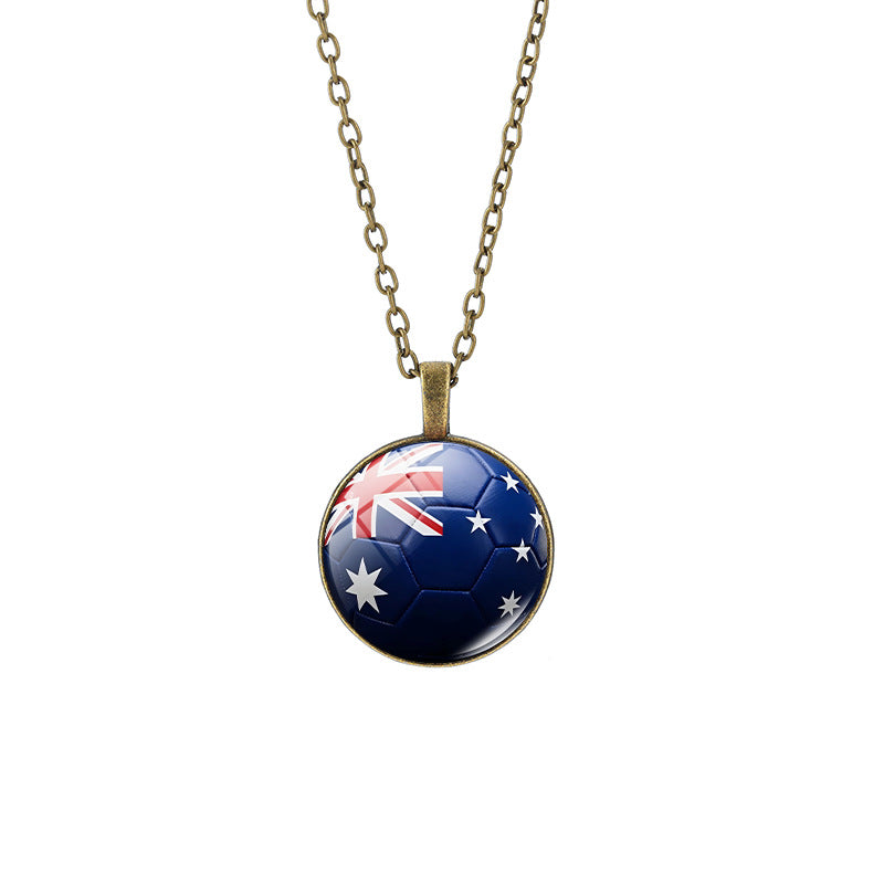 Sporty Round Geometric Alloy Plated Pendant Necklace with Crystal Charm for Unisex