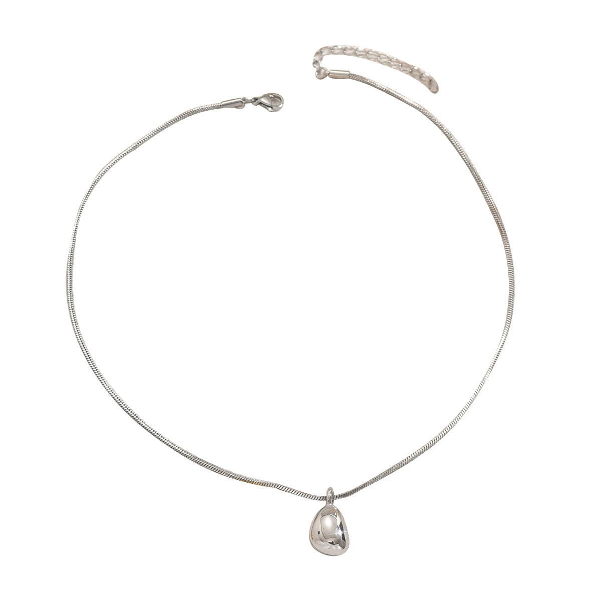 Collana a pendente geometrico minimalista da donna in rame con finitura placcata, catena lunga alla clavicola