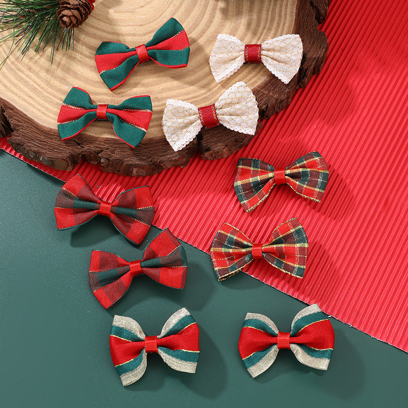 Natural Style Bow Hair Clip for Girls with Ruffled and Netted Details Made of Plastic Resin Duckbill Clip Princess Collection
