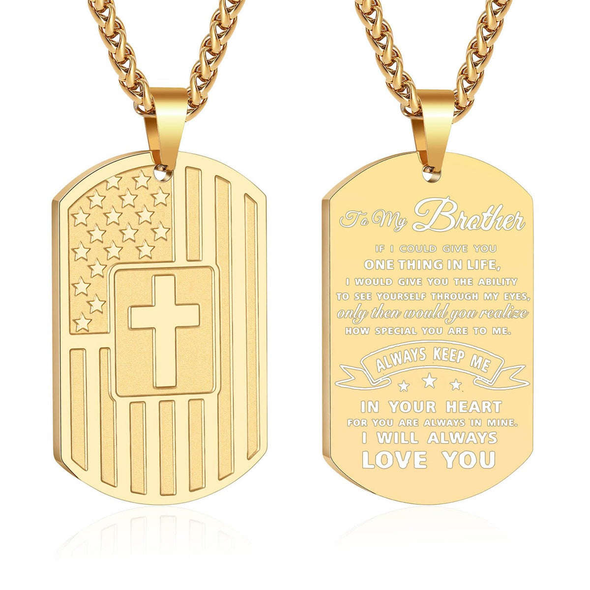 Collana con pendente a croce in acciaio inossidabile lucidato e acciaio al titanio con forma geometrica per uso quotidiano