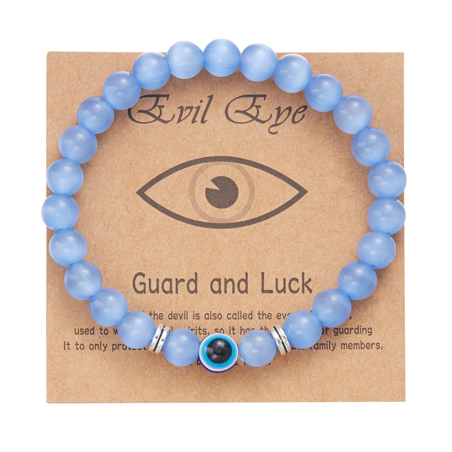 Casual Unisex Evil Eye Beaded Bracelet with Alloy and Resin Glass Beads