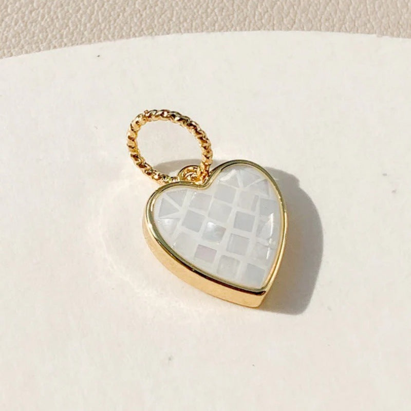 Sweet Minimalist Heart Teardrop Geometric Stainless Steel Plated Pendant Charm Bar