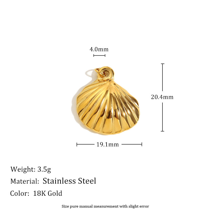 18K Gold Plated Stainless Steel Heart Charm Bar for Women