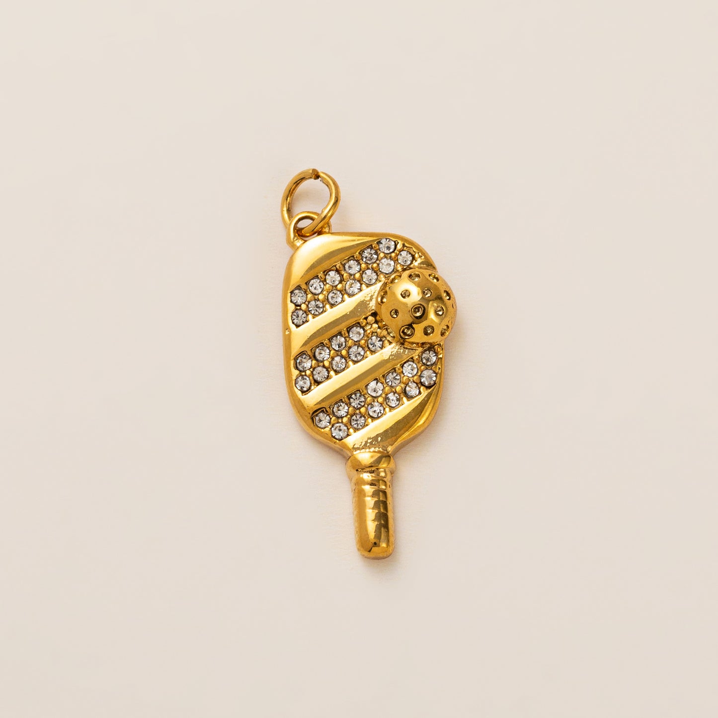 Sporty Stainless Steel PVD 18K Gold Plated DIY Charm Bar Pendant