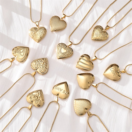 Collar de acero inoxidable minimalista en forma de corazón para parejas con colgante de acero de titanio de primera calidad y diseño minimalista elegante