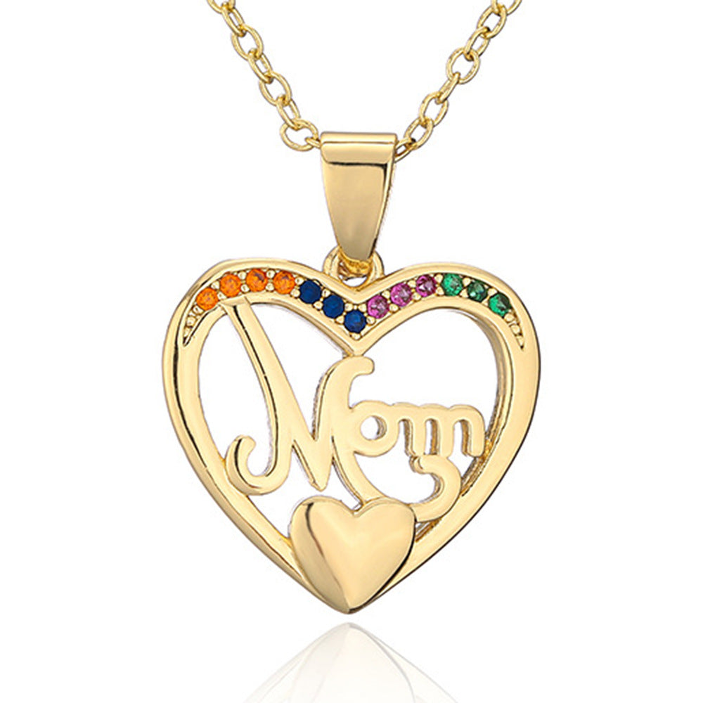 Minimalist Heart-Shaped Copper Pendant Necklace for Women with Geometric Design and Elegant Clavicle Chain