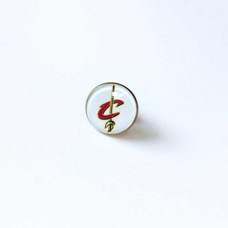 Pin de solapa metálico de equipos de baloncesto retro de la NBA - Insignia con gema vintage - Broche de Kobe Curry - Regalo para fans - Unisex