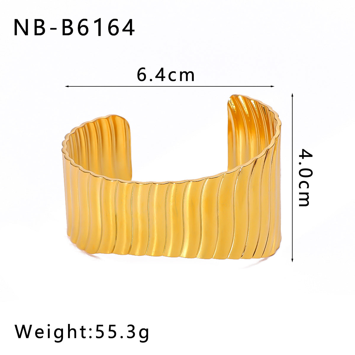 Ins Style Irregular Leaf-Shaped Stainless Steel Bracelet with 18K Gold Plating for Women