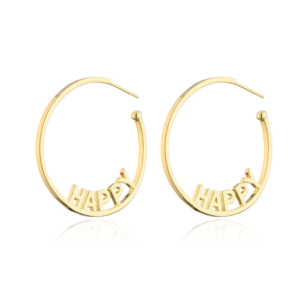 Minimalist Geometric Hoop Earrings in Copper with 14K Gold Plating and 925 Sterling Silver Posts for Women