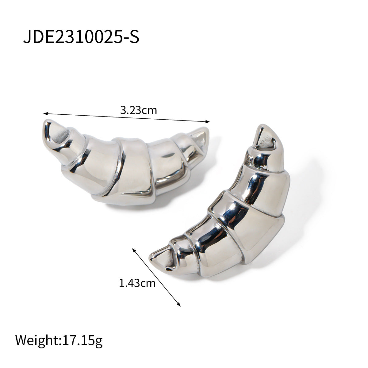 Fashionable Ins Style 18K Gold Plated Stainless Steel Geometric Hoop Earrings for Women