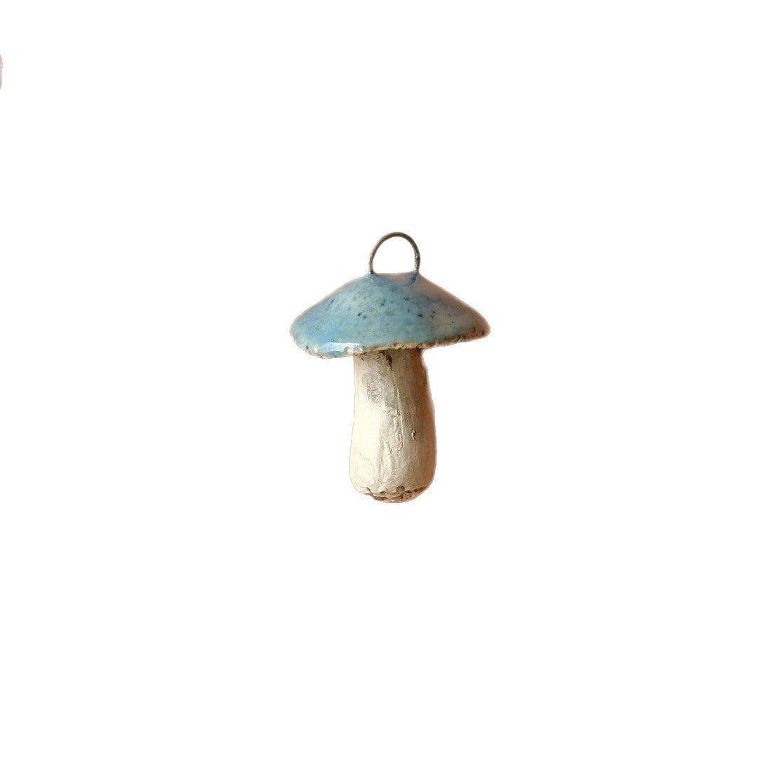 Vintage 18K Gold Plated Brass Drip Oil Mushroom Charm Bar