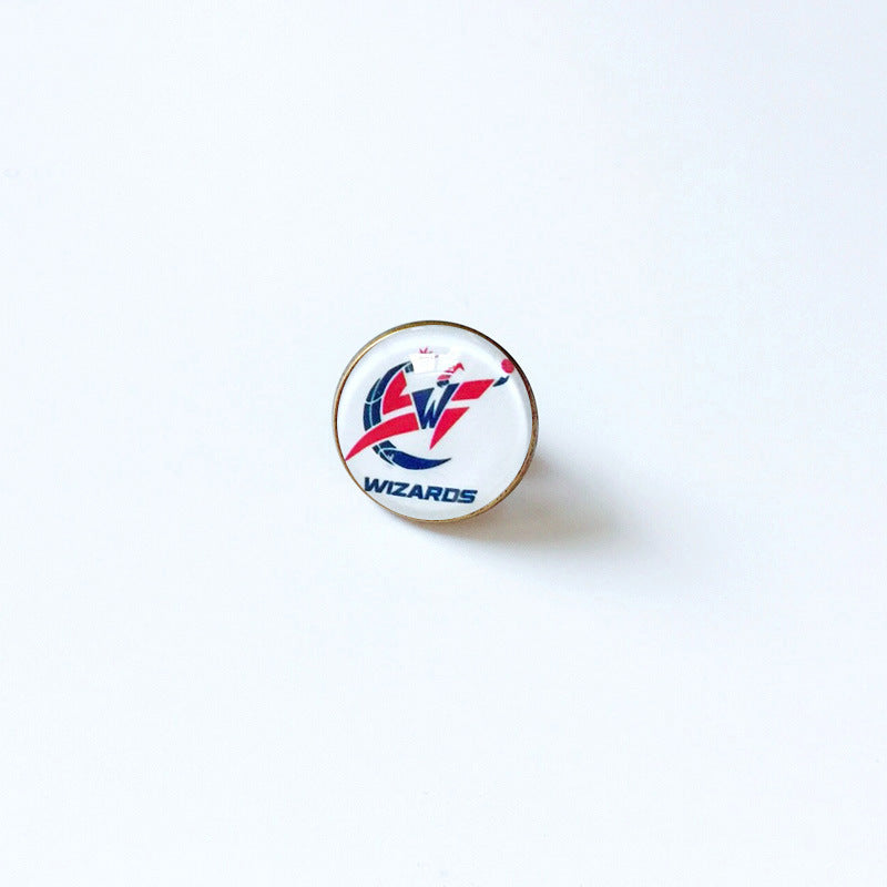 Pin de solapa metálico de equipos de baloncesto retro de la NBA - Insignia con gema vintage - Broche de Kobe Curry - Regalo para fans - Unisex