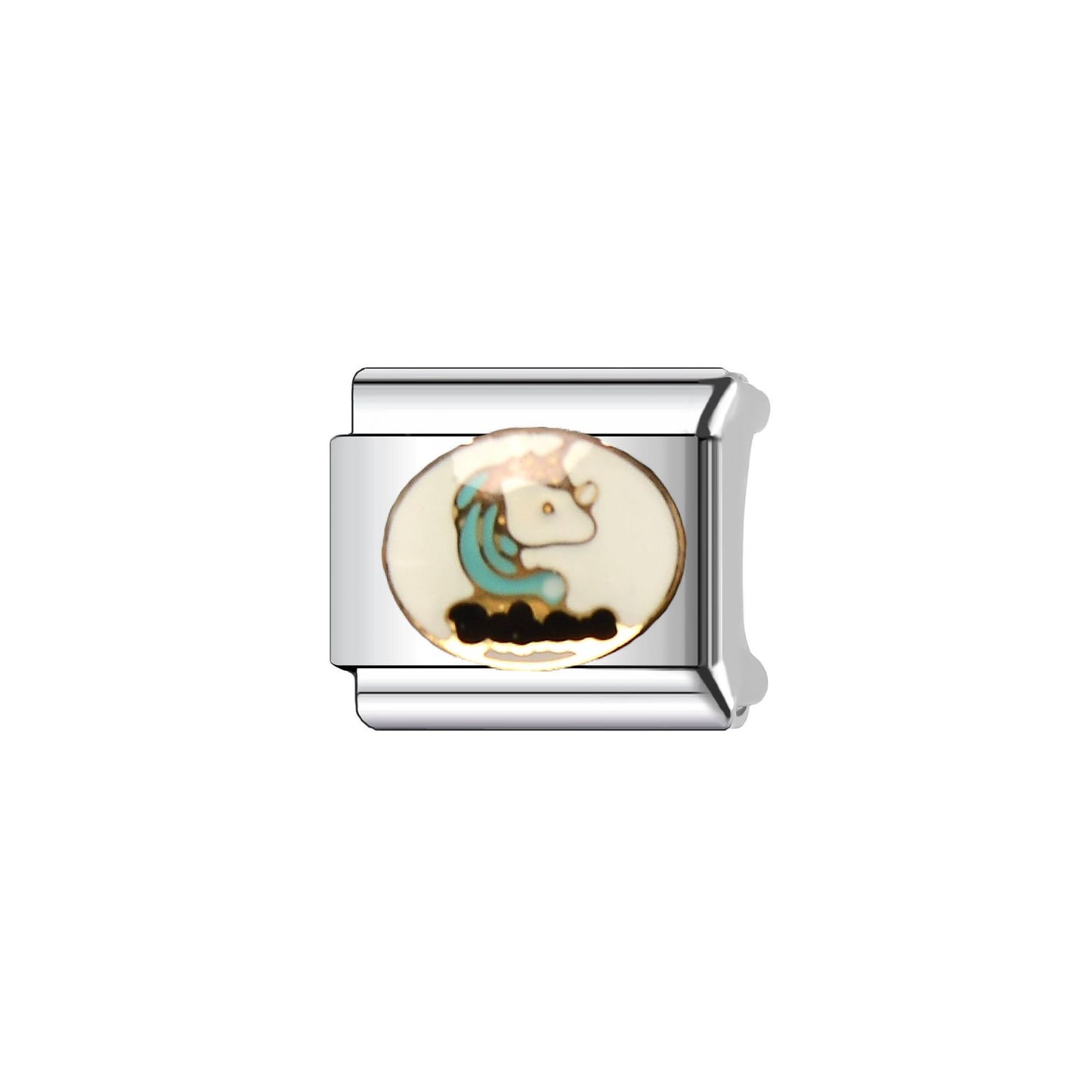 Sweet Cartoon Animal Stainless Steel Plated DIY Charm Bar Bracelet