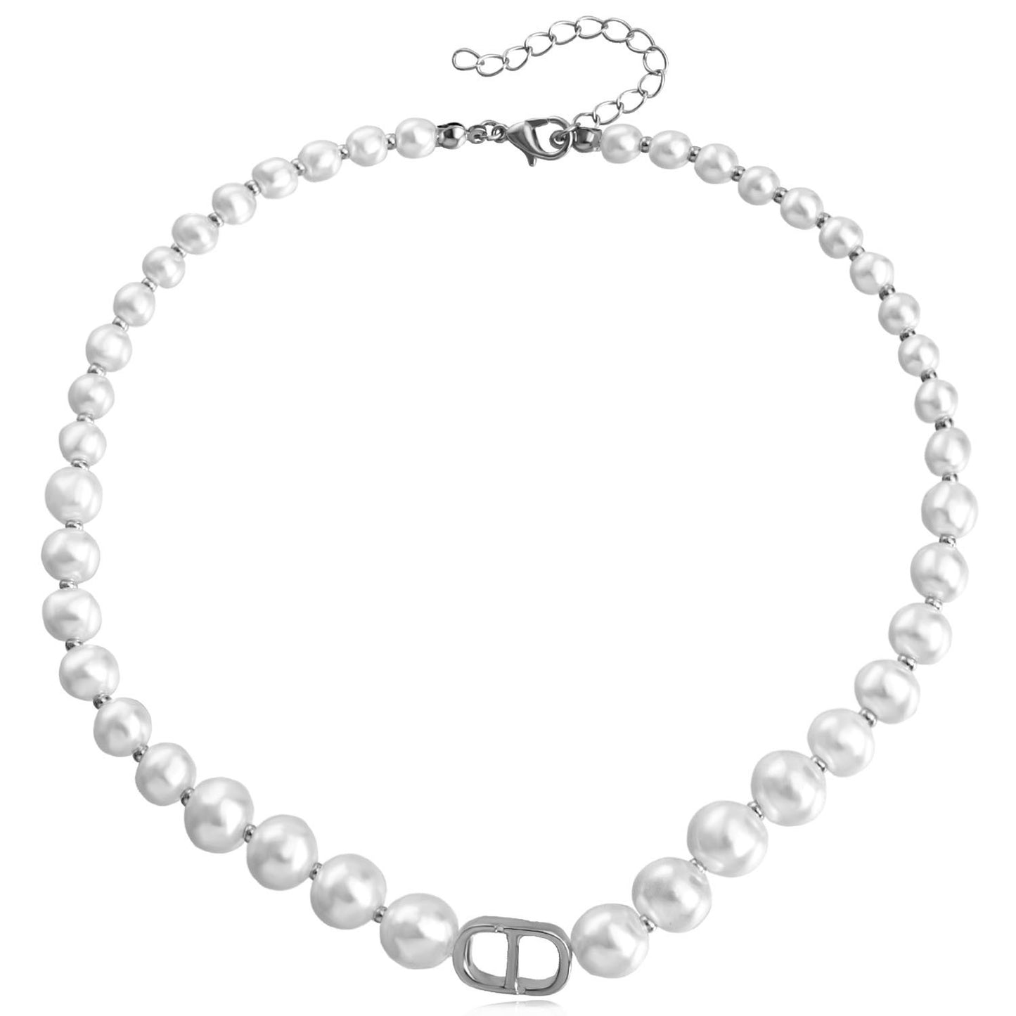 Minimalist Geometric Choker Necklace for Women with Alloy Pendant and Electroplated Finish