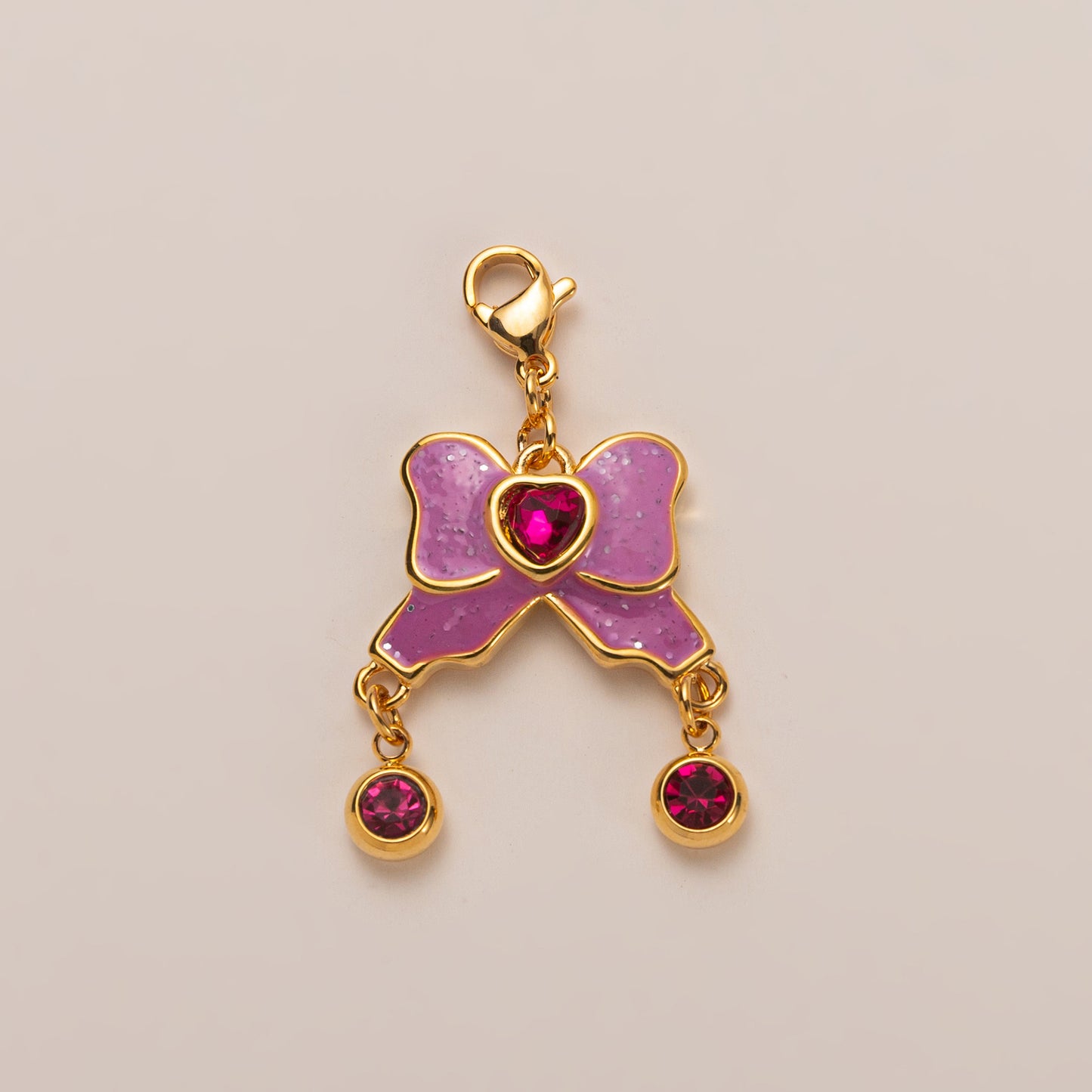 Vintage 18K Gold Plated Stainless Steel PVD Cherry Cup Charm Bar