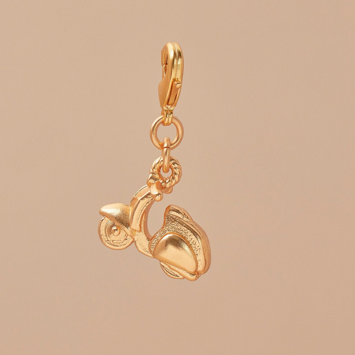 Vintage 18K Gold Plated Stainless Steel Airplane Pendant Charm Bar PVD