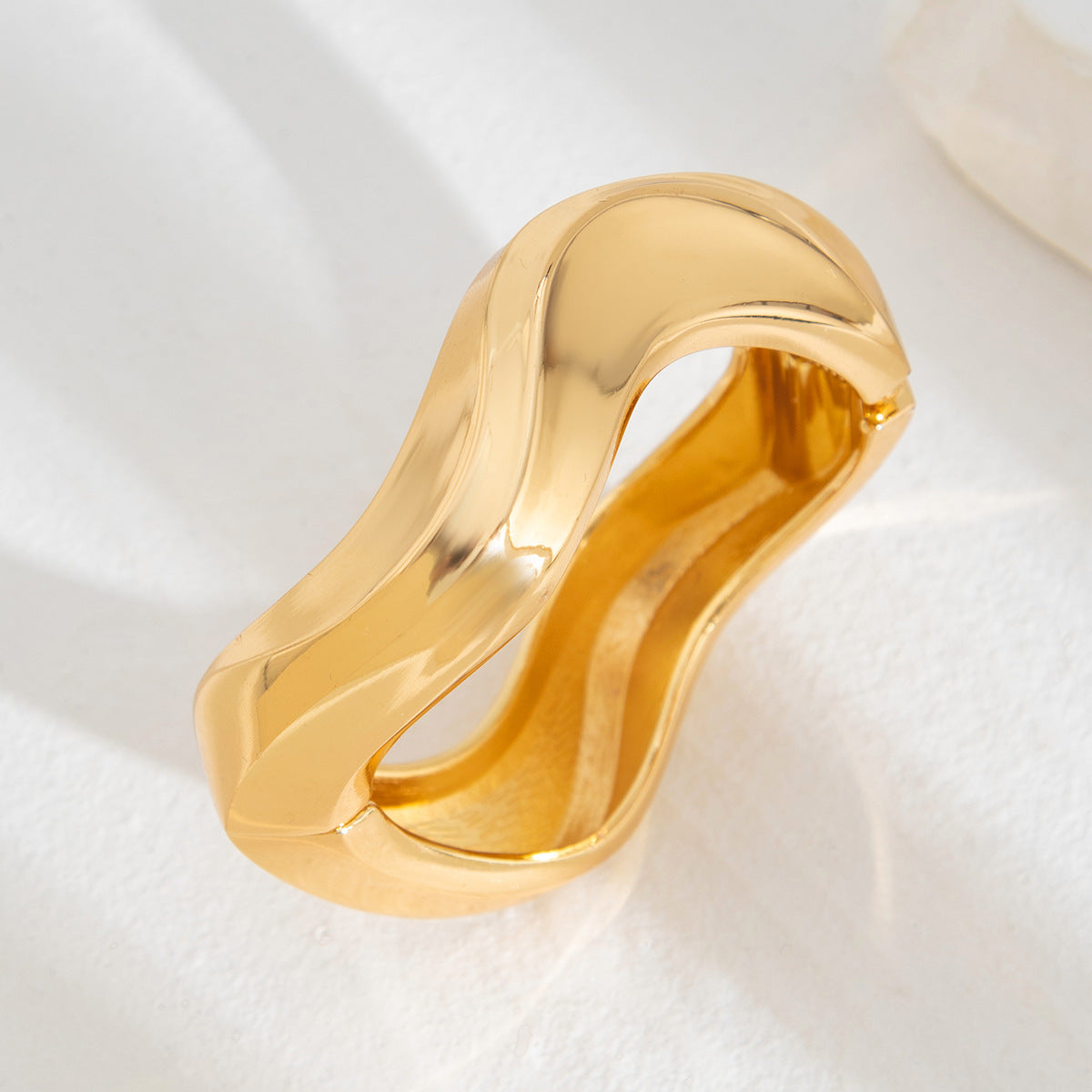 Fashion Geometric Zinc Alloy Plated Open Cuff Bracelet Set