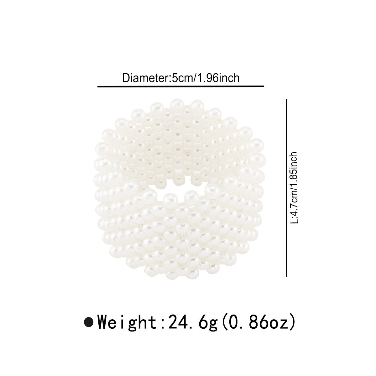 Fashionable OL Style Elastic Pearl-Style Bracelet for Women Handmade Woven Bangle with Natural Aesthetic