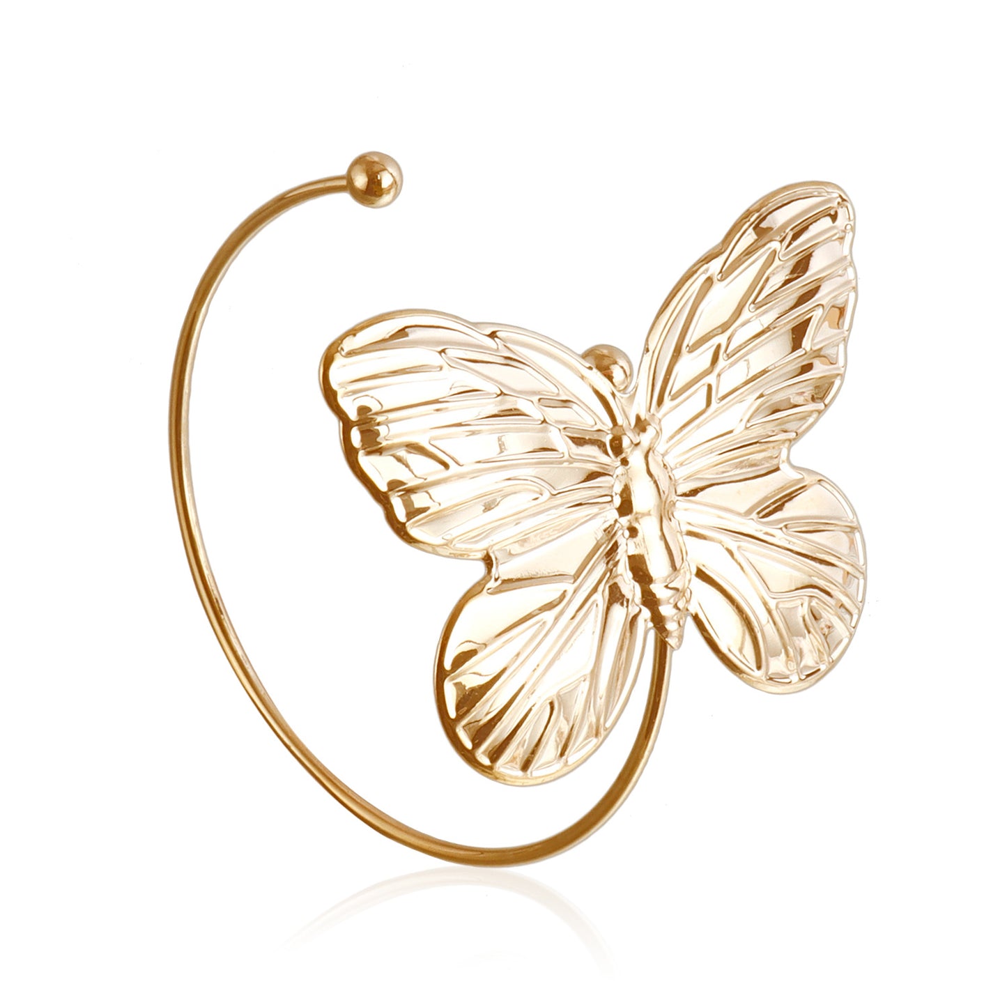 Collar de mariposa estilo punk con diseño geométrico en aleación con acabado chapado para mujer