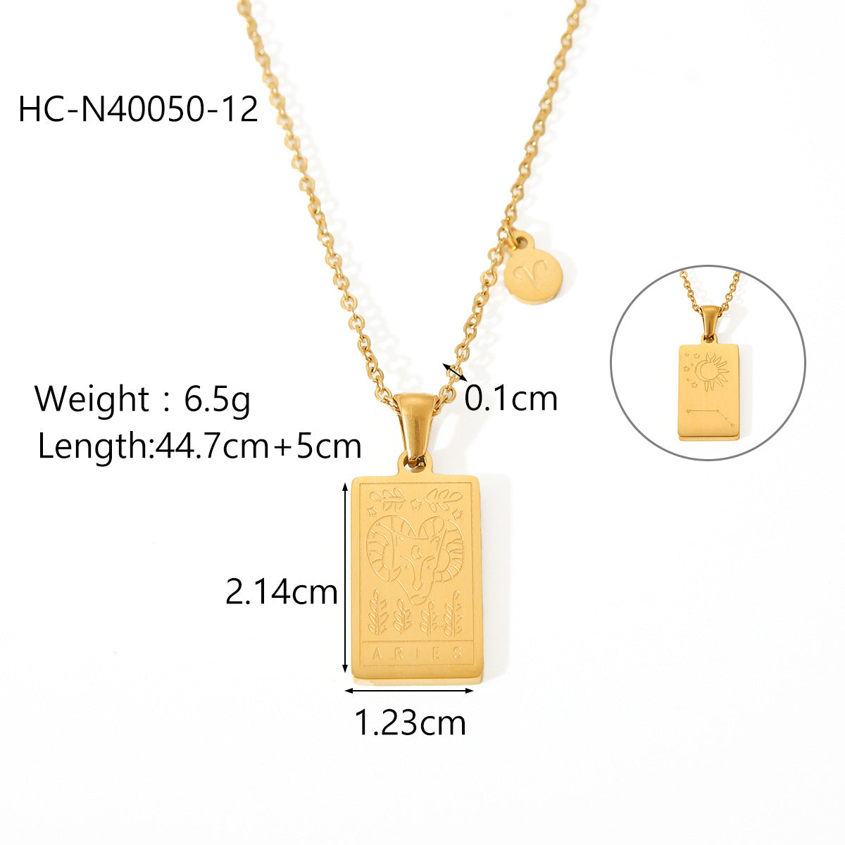 Collana con Ciondolo Costellazione Zodiacale Stile Ins da Donna in Acciaio al Titanio con Finitura Placcata