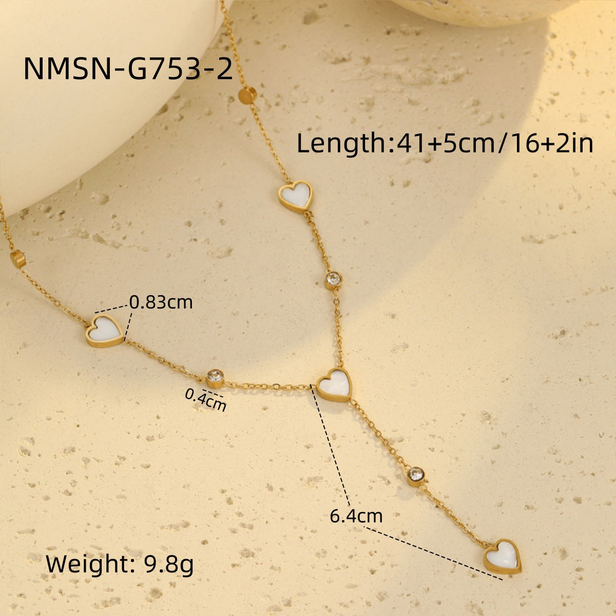 Minimalist Heart-Shaped Stainless Steel Pendant Necklace with Gold Plating for Women