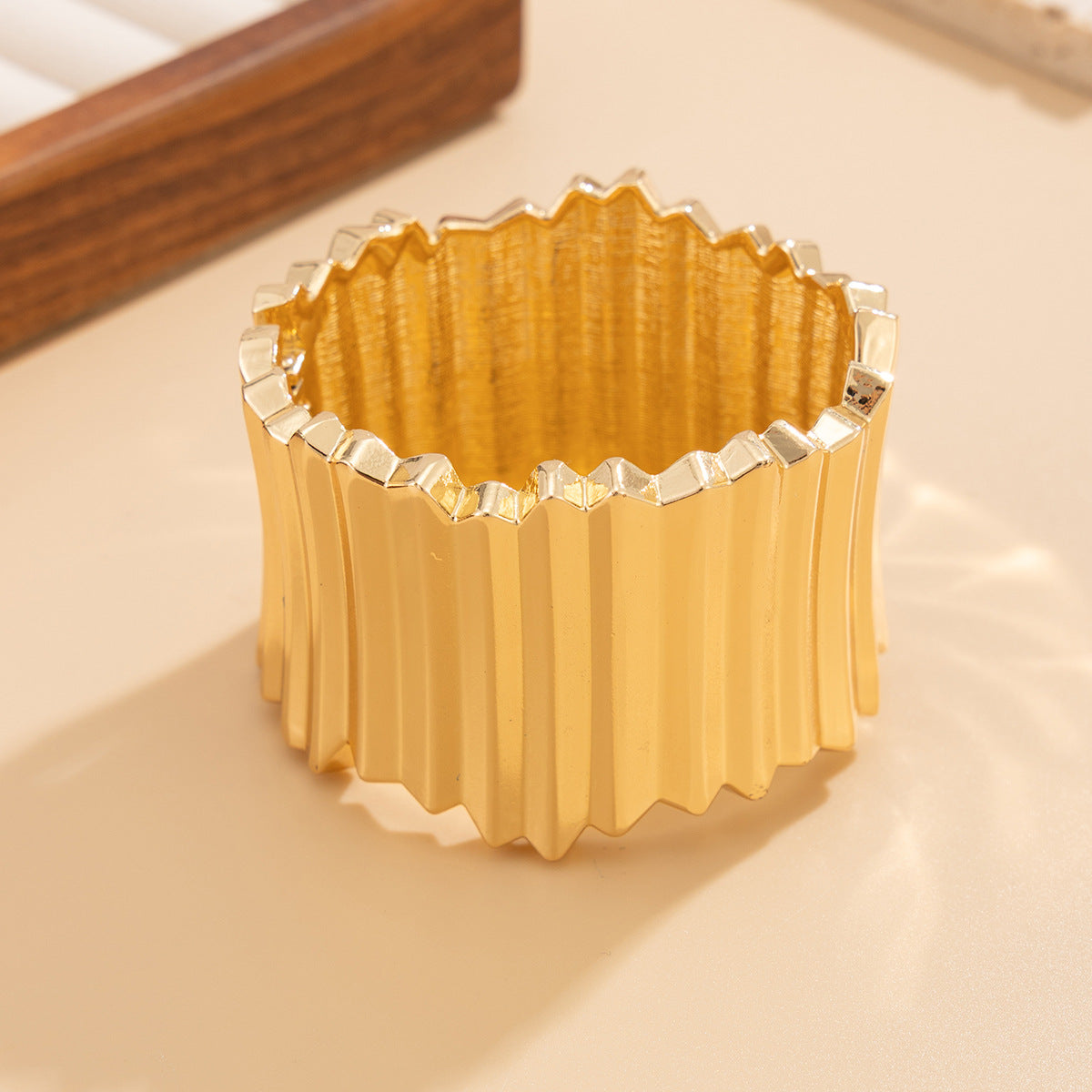 Punk Oval Plated Alloy Wide Cuff Bracelet for Women