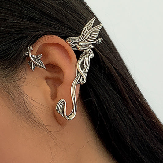 Vintage Style Angel and Demon Wing Stud Earrings in Alloy with Plated Finish for Women